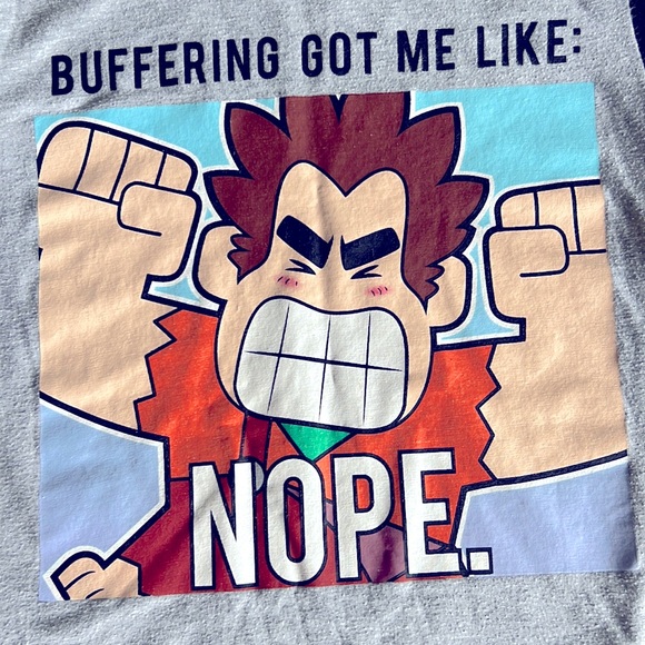 (6/7) Disney Wreck It Ralph “Buffering Got Me Like Nope!” Cute Unique HTF Small - Picture 2 of 5